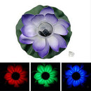2pcs Artificial Floating Lotus Flower Solar Lights for Garden Pond Swimming Pool