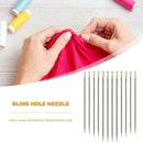 12pcs Elderly Needles Electroplated Side Pinhole DIY Home Sewing Accessory