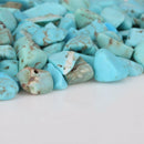 100g Natural Turquoise Stone Jewelry Degaussing Flowerpot Fish Tank Decor