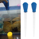 2X Long Pipette Dropper Tube for Aquarium Waste Remover with Extension Tube,