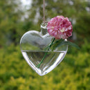 Heart Shaped Glass Hanging Vase Bottle Terrarium Container Plant Flower Tab X8A7