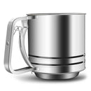 Stainless Steel Flour Sifter Large Baking Sieve Cup for Powdered Sugar R2K7