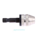 For 1/4" Keyless Drill Bit Chuck Hex Shank Adapter Converter 0.3mm-3mm Tools