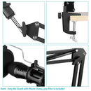 Adjustable Recording Microphone Suspension Boom Scissor Arm Stand+Mic Wind