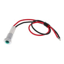 10mm 12VDC Car Truck Boat Metal LED Indicator Dash Light with Wire Green