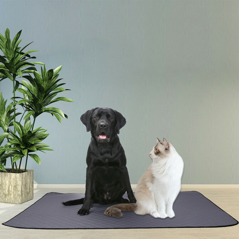 Washable Pet Diaper Pad Waterproof Durable Urine Absorbent Mat (Gray S) A