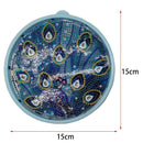 Peacock 5D Diamond Painting LED Light Full Drill For Home Decor Round w/ Tassel