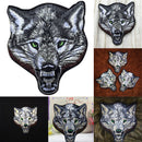 Animal wolf head iron on patches Sew-on embroidered patch motif applique  JR