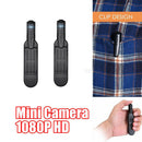Set of 2 1080P Mini Body Camera Personal Pocket & Back Clip Rechargeable