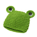 Newborn Baby Girls Crochet Knit Costume Frog Prince Photography Prop Outfits wZ