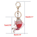 Crystal Fish Key Chains Holder Goldfish Bag Buckle HandBag Pendant Car Keyr- OZ
