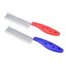 Pet Dog Cat Metal Double Row Teeth Brush Grooming Hair Comb Rake Tool Useful