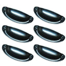 6pcs Black Shell zinc alloy Handle Door Cabinet Drawer Closet Cabinet Butto K8I2