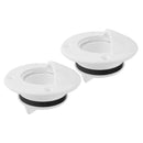 6pcs Nylon Marine Yacht Cockpit Deck Round Scupper Valve Drain with Gasket Seal