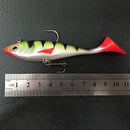 Easy Soft Lead Fish 11cm/19.4g T Shape Tail Fishing bait lures with HooksME