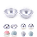 1set/2pcs aluminum bath bomb molds bath fizzy sphere round ball molds 4.5*2cm Gw