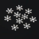 10pcs Crystal Snowflake Xmas Wedding Invitation Embellishment Buttons 14mm