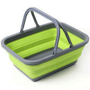 Portable Folding Plastic Square Bucket Cleaning Tools Laundry Basket Water