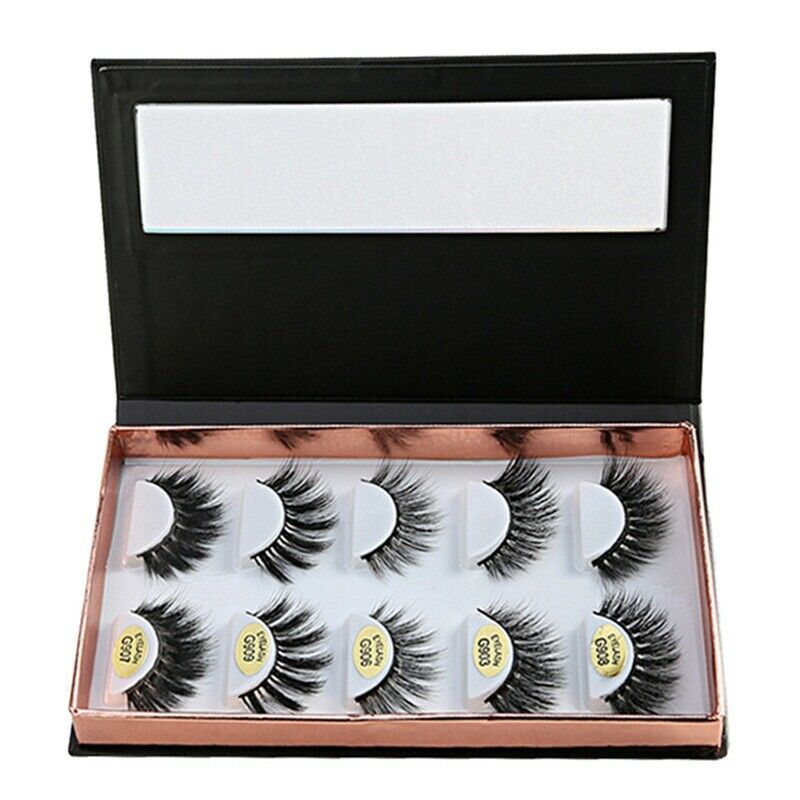 False Eyelash Plastic Storage Box Case Makeup Cosmetic Case For 5 Pcs Eyela S8J3