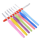 8Pcs Crochet Needles 2.5-6mm Rubber Handle Hooks Knitting Set Accessories
