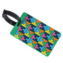 Portable Secure Travel Suitcase ID Luggage Handbag Large Tag Label (Green)