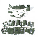 14Pcs Plastic Military Army Base of Blockhouse Sandbag Blindage Playset Arm