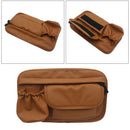 Brown Motorbike Motorcycle Electric Scooter PU Leather Saddle Bag Tool Bags