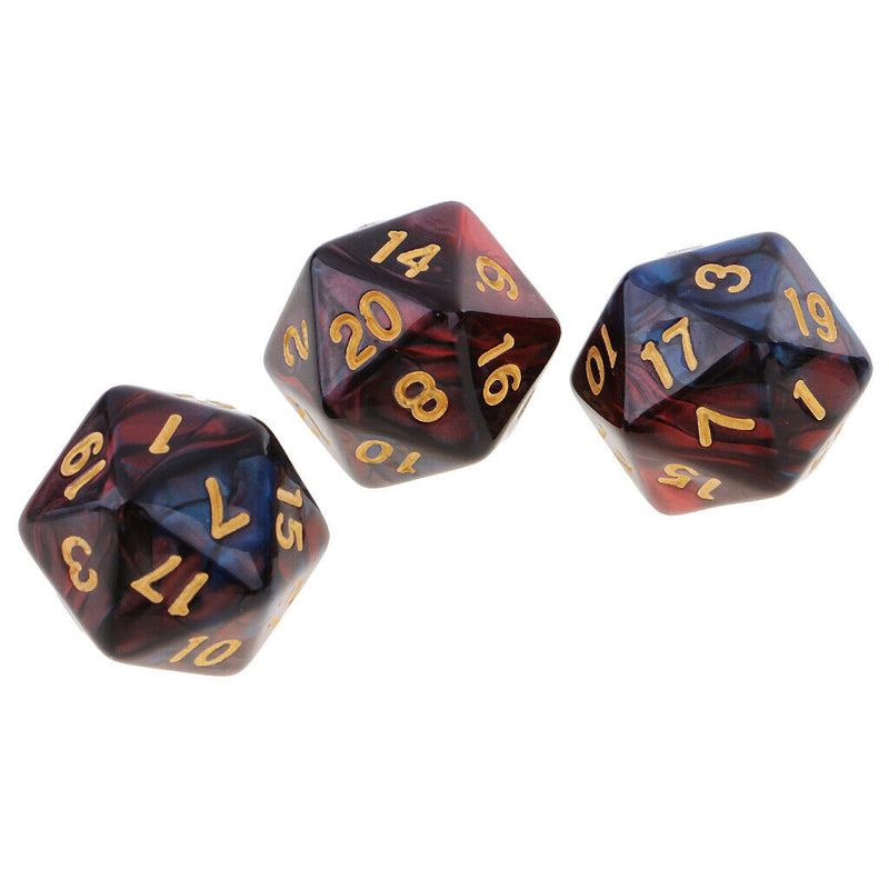 10PCS 20 Sided D20 Dice for Dungeons and Dragons  TRPG Table Games