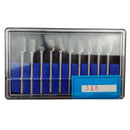 10Pcs 3x 6mm 1/4" inch Tungsten steel Solid Carbide Burrs Rotary Tool Drill Bit