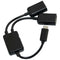 Micro-USB Host Cable,Micro-USB Male to 2X Type A Dual USB Female OTG Adapte U5N5