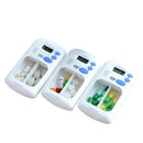 2 Grids LCD Pill Box Small Digital Electric Alarm Splitters Medicine Reminder