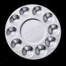 Professional Round Aluminium Paint Platte Tray 10 Wells Artist Art Palette Best