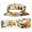 Newborn Receiving Blanket Headband Set Flower Print Baby Swaddle Receiving