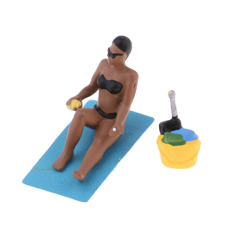 6pcs HO Scale People Miniatures for Sand Table Beach Scenery Diorama Layout