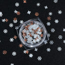 Mixed Nail Metal Flakes White Snowflakes DIY Christmas Decorations Slice Stic Fh