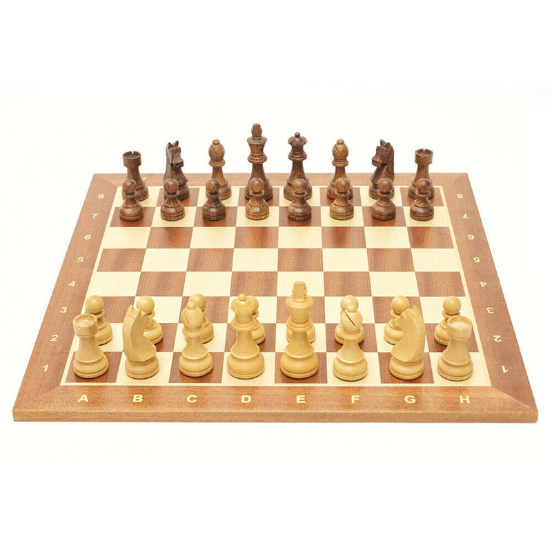 Portable Wood Chess Set Wooden Board Folding Chess Board f. Camping Travel Game