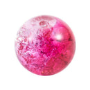 100 Pcs Mixed Crackle Glass Round Beads 8mm Dia.