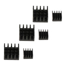 6Pack Black Aluminum Heat Sink Cooling HeatSink Radiator For Raspberry Pi