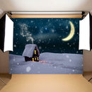 Christmas House Photography Background Cloth Backdrop Photographic Props