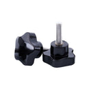 12pcs Black Plastic 32mm Head Diameter Star Clamping Knobs M8 x 30mm N9W7