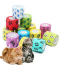 Cute Pet Dog Cat Vet Wound Elastic Cohesive Bandage Self Adherent Wrap Tape Kit