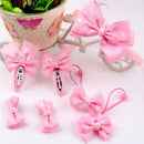 7 Pcs/set Girls Bow Hair Accessories BB Folder Headband Hair Rope Random 3C