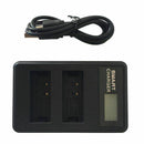 Dual LCD Monitor Battery Charger for Canon LP-E10 T6 T5 T3 EOS 1100D 1200D 1300D