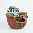 Artificial Flowers Succulent Plants Mini Fairy Garden with Sweet House for DY1F5