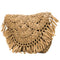 Summer Straw Tassel Shoulder Bag Women Beach Messenger Satchel Bags (Brown)