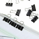 48 pcs 25mm Black Metal Binder Clips File Paper Clip Document Office Suppli X6W4