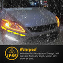 2X 60cm LED Switchback Headlight Sequential DRL Light Strip Tube Red&Yellow FT