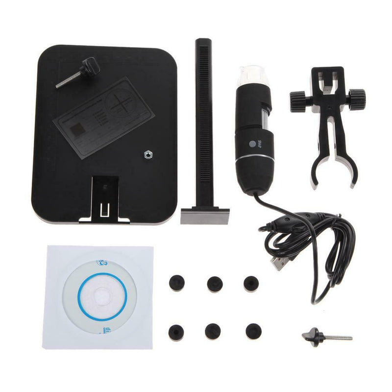 1000X 8 LED 2MP USB Digital Microscope EndoscopeMagnifier Camera+Lift Stand