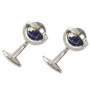 Jewellery 2pcs Mens Globe Shirts Cufflinks, Wedding, Blue 1 Pair (with