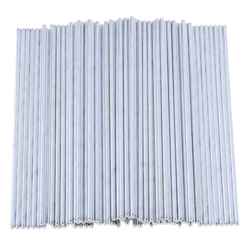 100pcs/pack 2mm Diameter 100mm Length Stainless Steel Solid Round Shaft Rod for